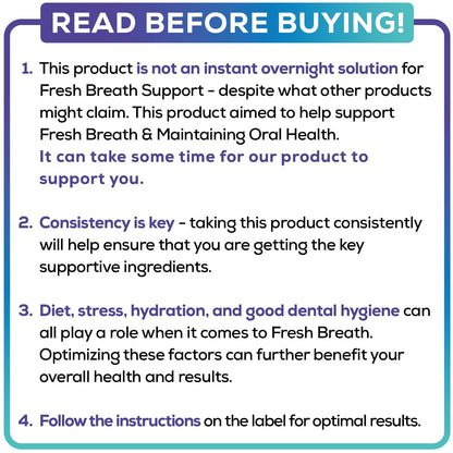 Natural Oral Health Probiotic 60 Tablets - Gum Support