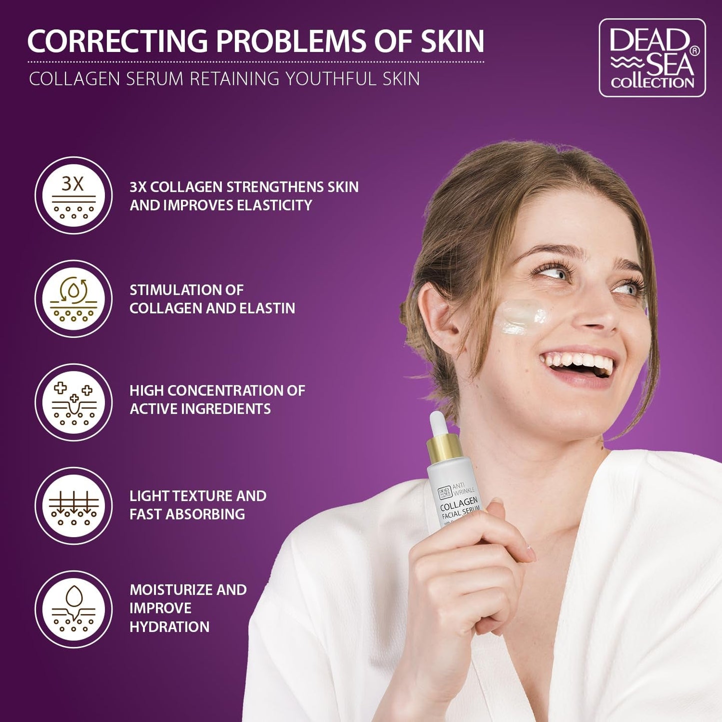 Natural Anti Aging Face Serum 30ml - Intensive Collagen Boost