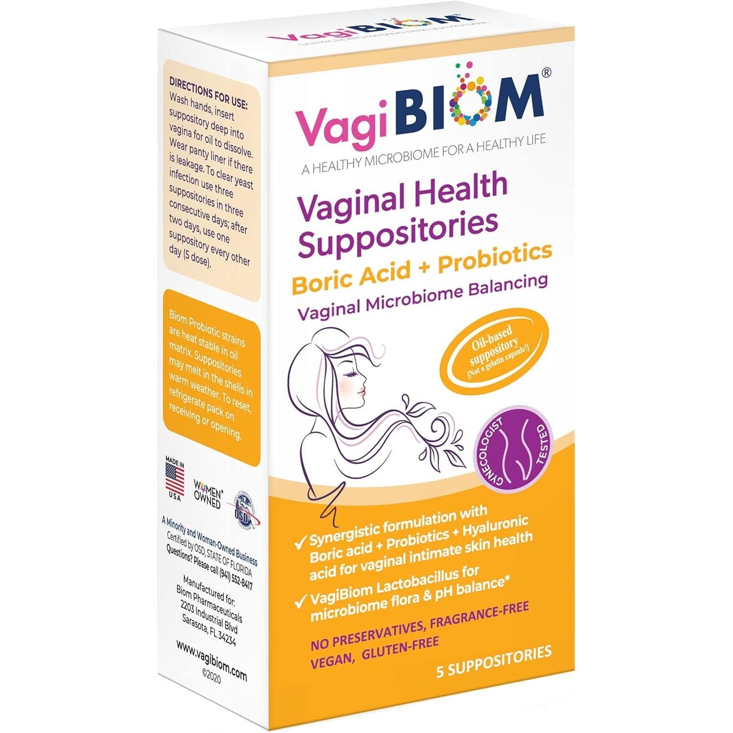 Natural Vaginal Health Suppositories with Probiotics - Mycosmeticslondon