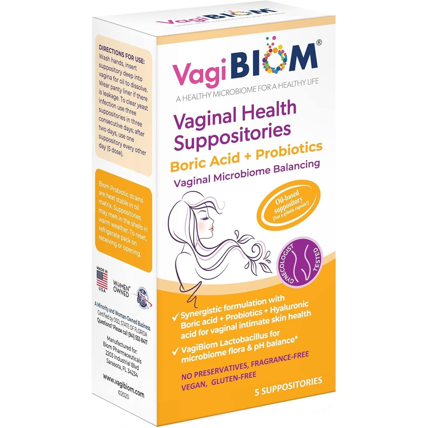 Natural Vaginal Health Suppositories with Probiotics - Mycosmeticslondon