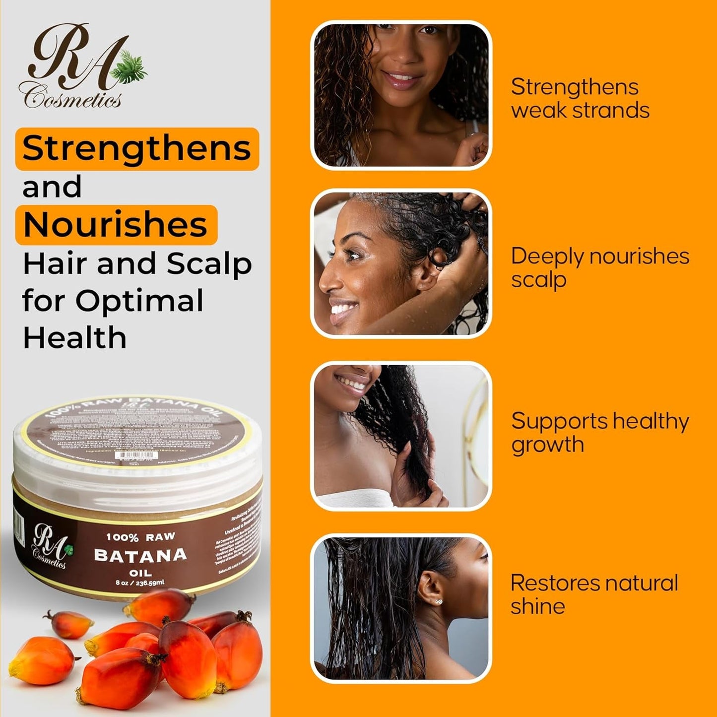 Nourishing Hair Oil 236ml - Strengthen and Revive
