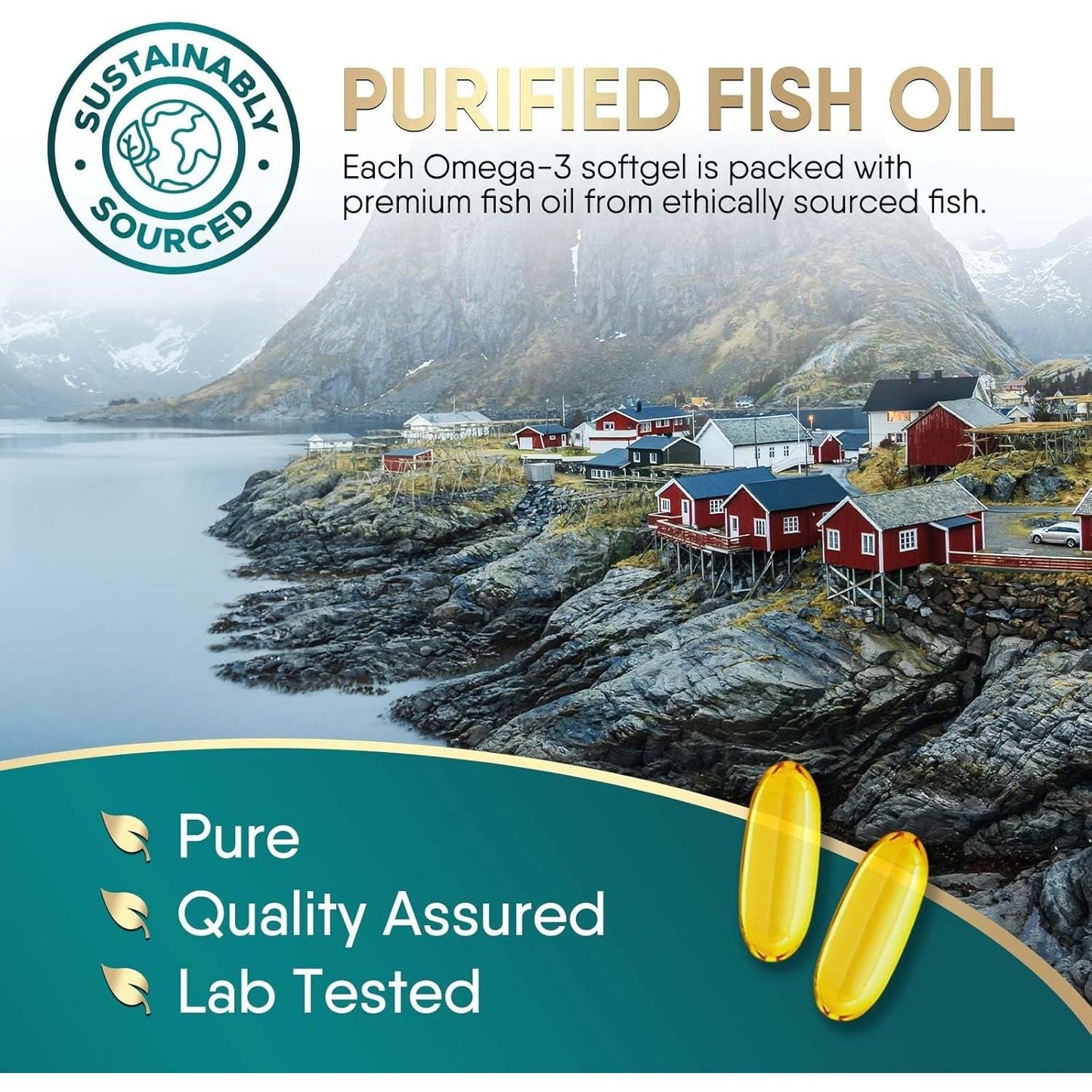 Premium Omega 3 Fish Oil Supplements for Heart Health
