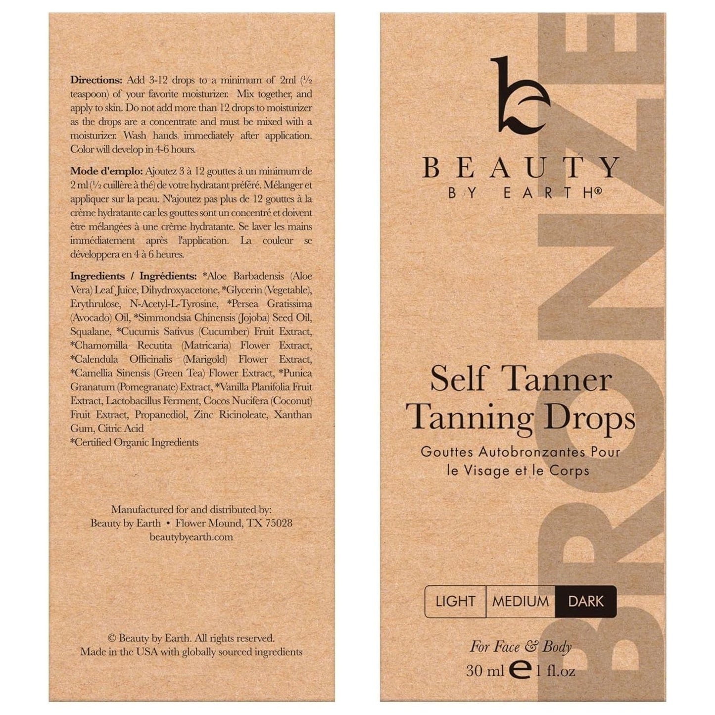 Dark Self Tanning Serum for Face and Body