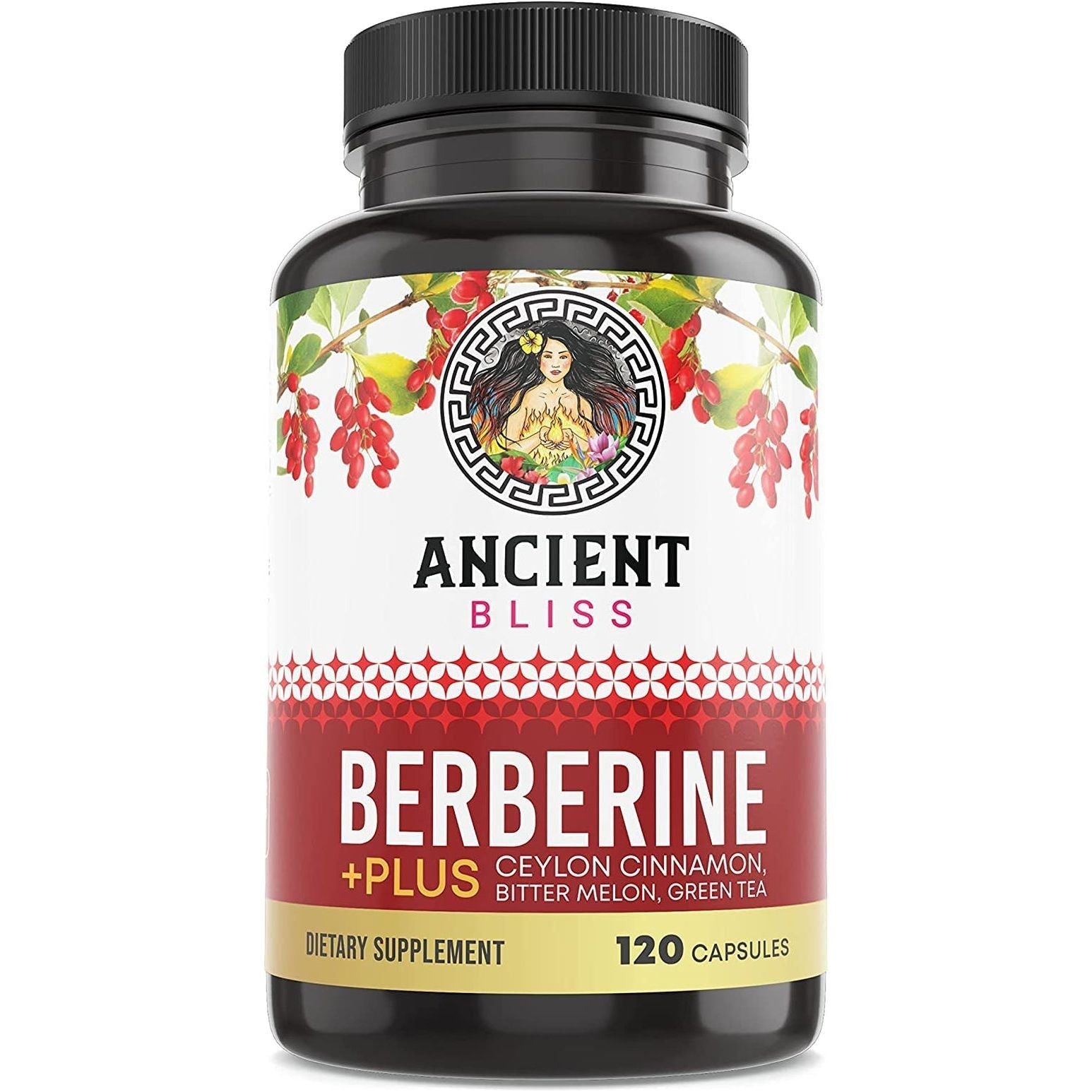 Natural Berberine HCL 1200mg with Cinnamon - 120 Capsules - Mycosmeticslondon