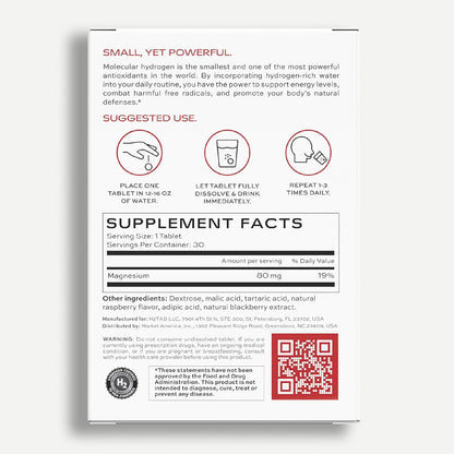 Raspberry Hydrogen Energy Boost Tablets