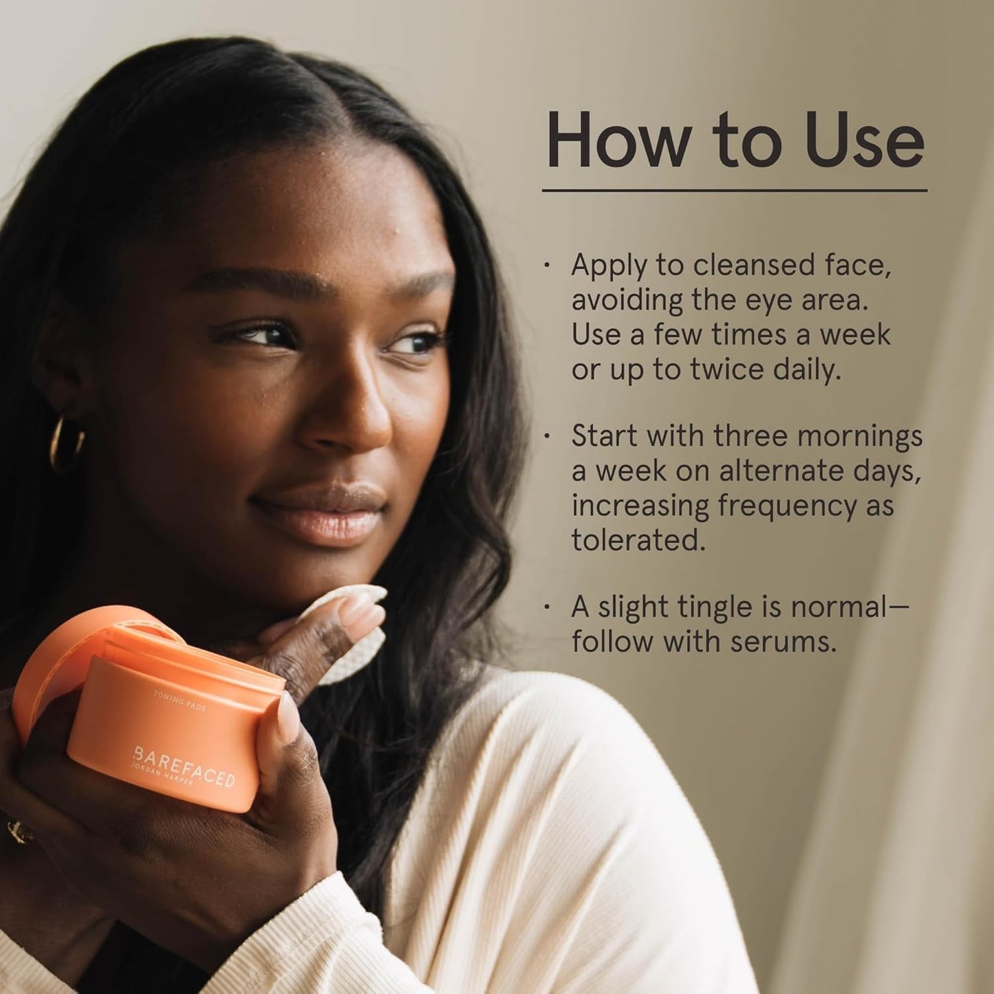 Glowing Skin Toner Pads 60 Pack - Exfoliates Minimizes Pores