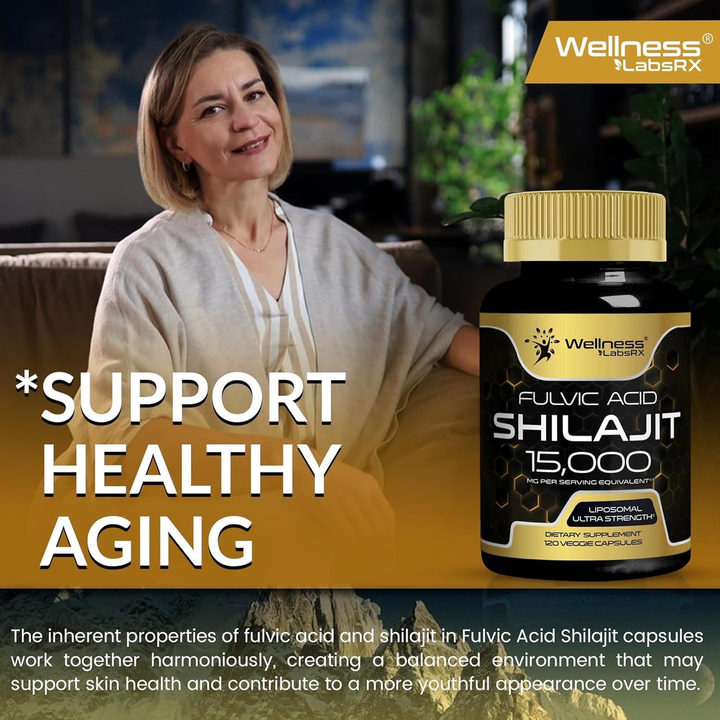 Powerful Shilajit 15000MG Capsules - Natural Energy Booster