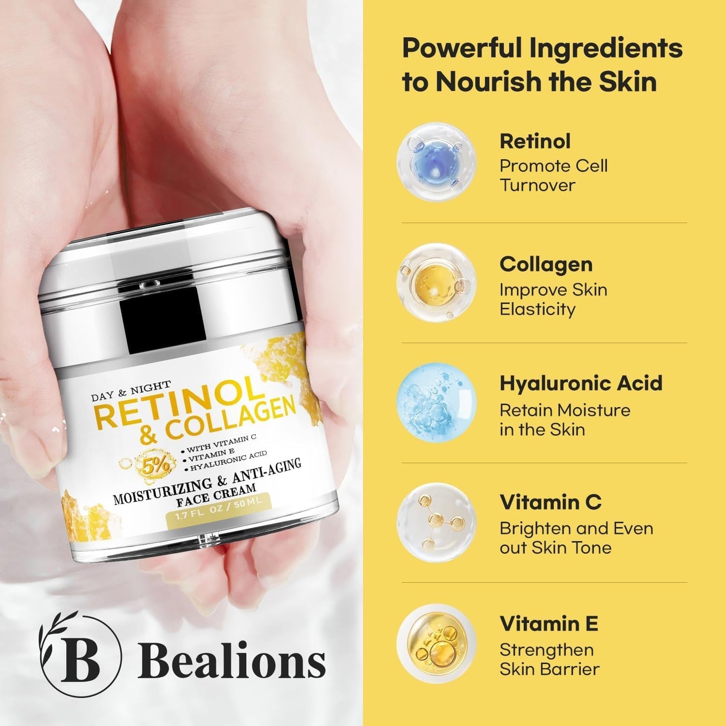 Nourishing Retinol Collagen Face Moisturizer - Anti Aging Cream