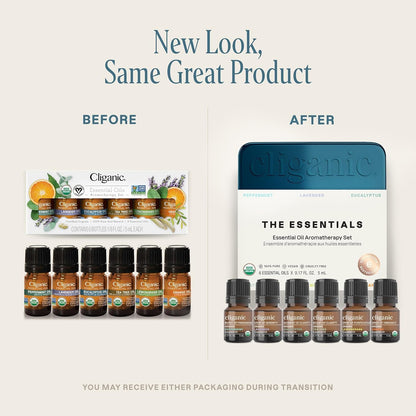Natural Aromatherapy Essential Oil Starter Kit 6pc