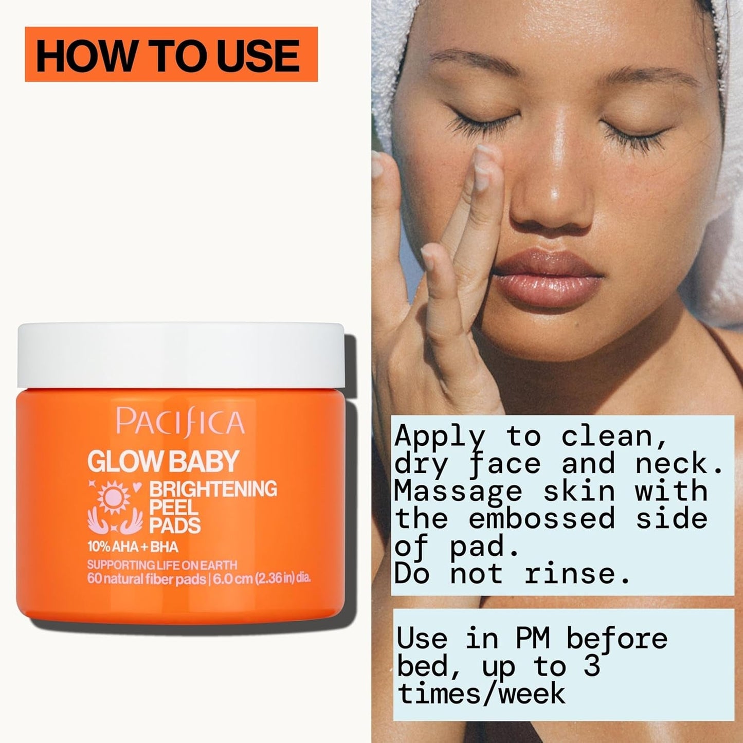 Natural Glow Exfoliating Face Pads 60 Count
