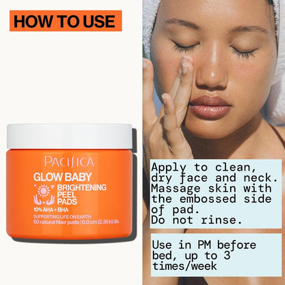 Natural Glow Exfoliating Face Pads 60 Count