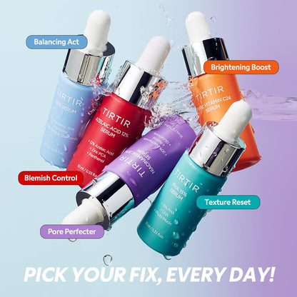 Natural Glow Face Serum Set - 5 x 10ml Hydrating Skincare