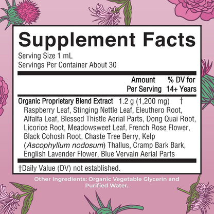 Natural Hormone Balance Herbal Liquid Supplement 30ml