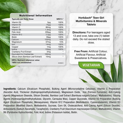 Essential Vitamins for Teen Girls - 120 Count