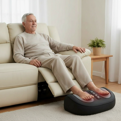 Heated Foot Massager with Vibrations for Lumbar Back Knee Pain