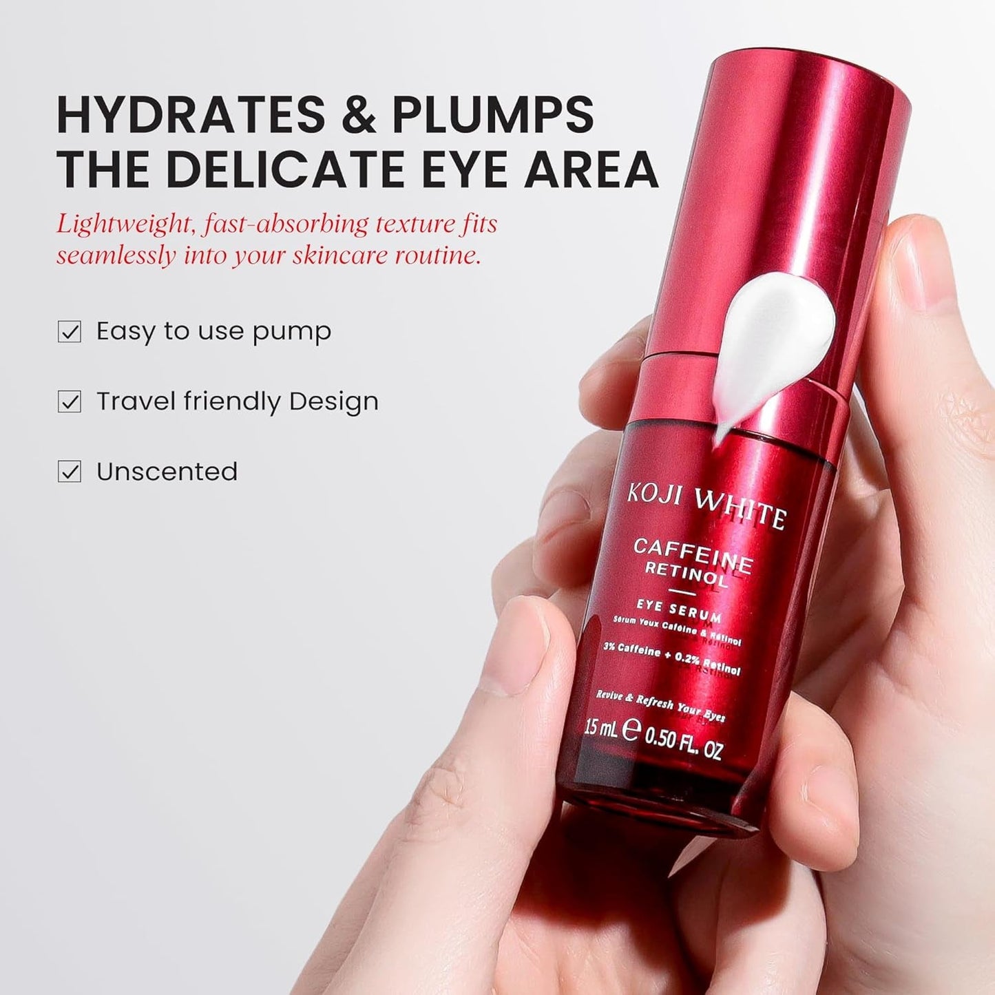 Natural Anti Puff Eye Serum with 3% Caffeine