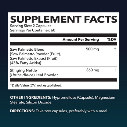 Premium Saw Palmetto Supplement for Men's Health