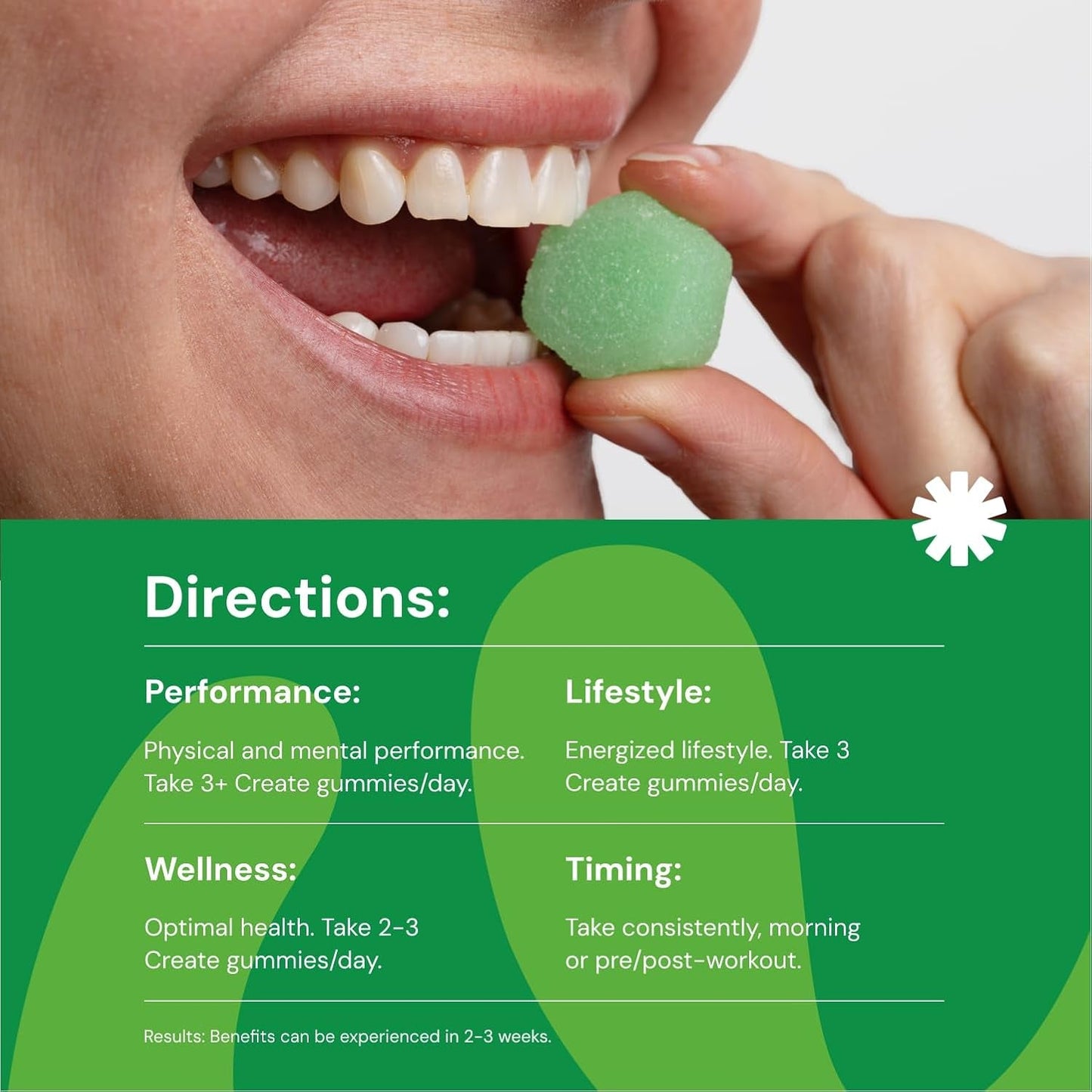 Strong Creatine Gummies - Green Apple, 90 Count