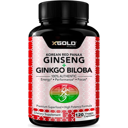 Premium Korean Ginseng & Ginkgo Biloba Energy Capsules - Mycosmeticslondon