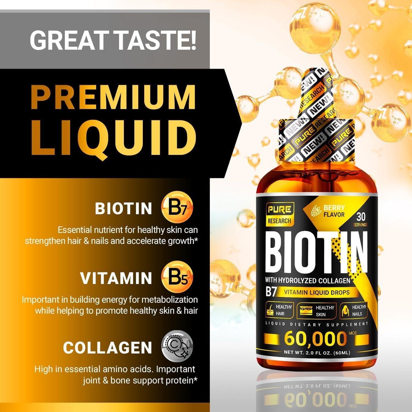 Strong Hair Skin Nail Liquid Supplement Drops