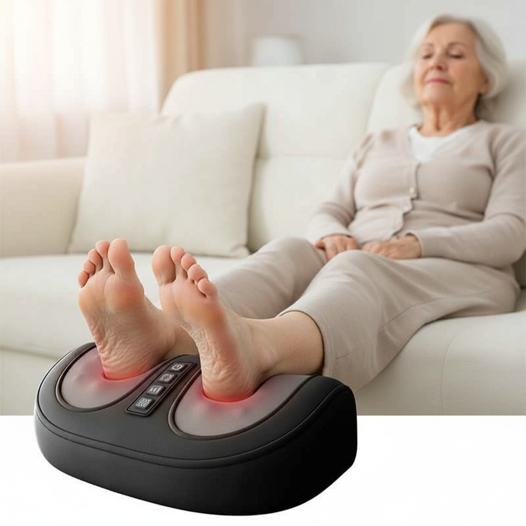 Heated Foot Massager with Vibrations for Lumbar Back Knee Pain