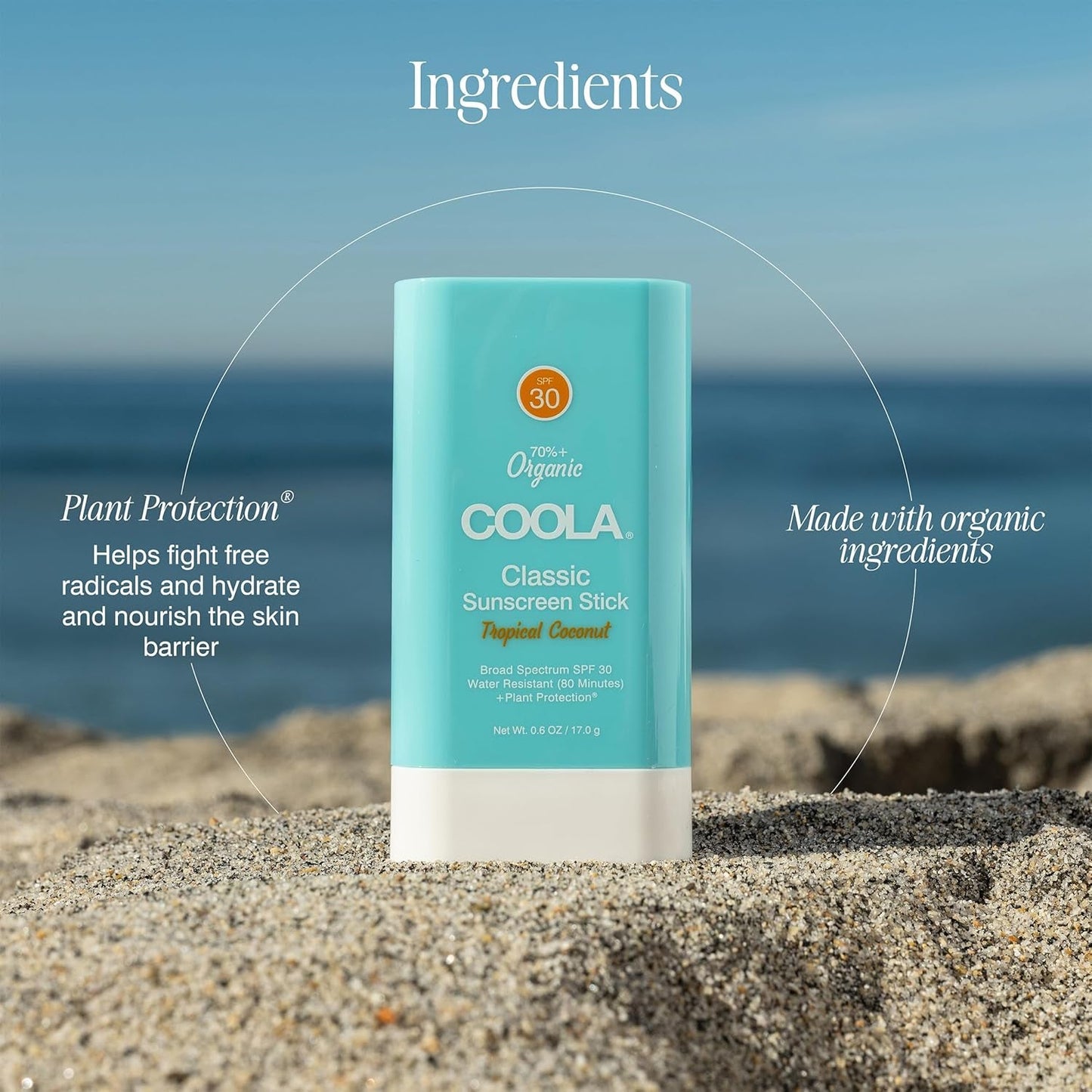 Natural SPF 30 Sunscreen Stick for Travel