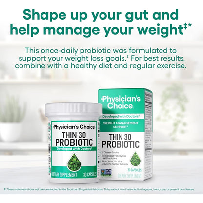 Natural Probiotics for Weight Loss - 60 Capsules