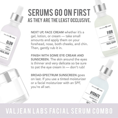 Natural Face Serum Set - 3 x 30ml | Moisturize & Rejuvenate Skin