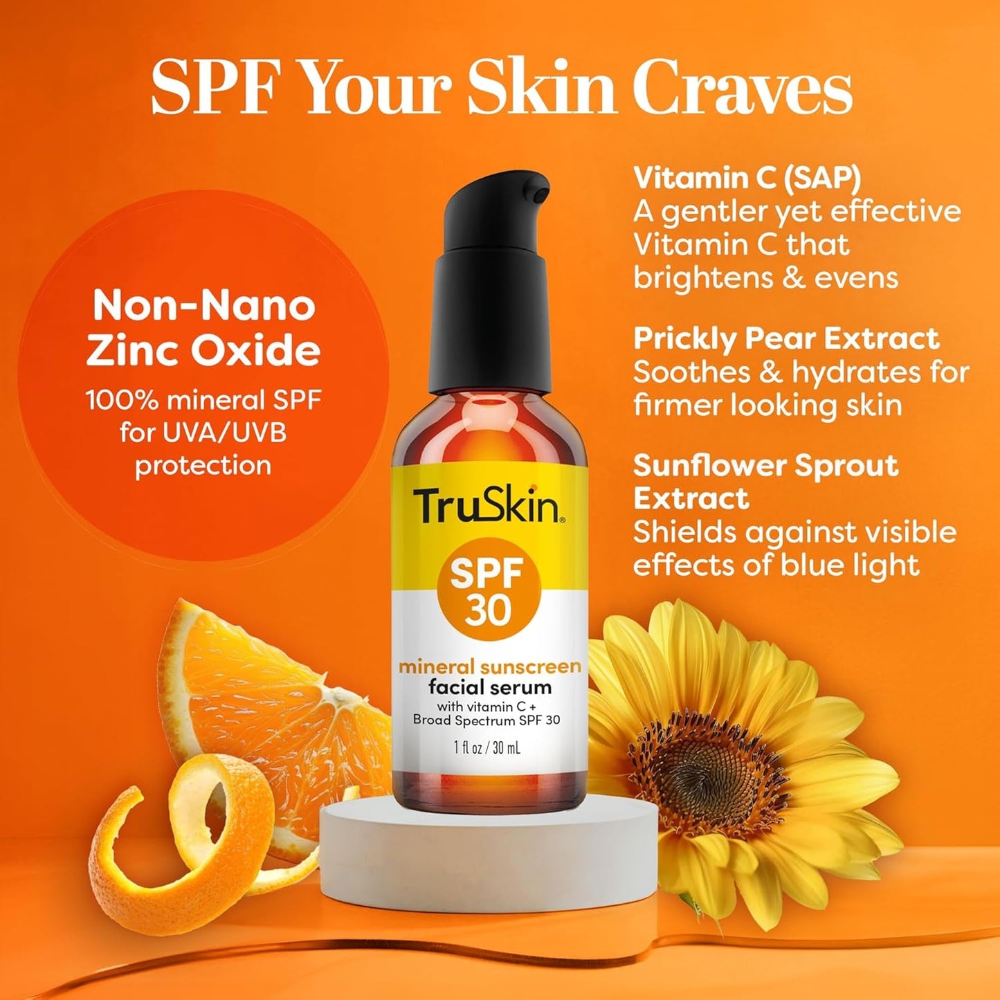 Natural SPF 30 Tinted Face Sunscreen Serum