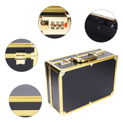 Luxury Crystal Extra Large Hair Stylist Box Gold
