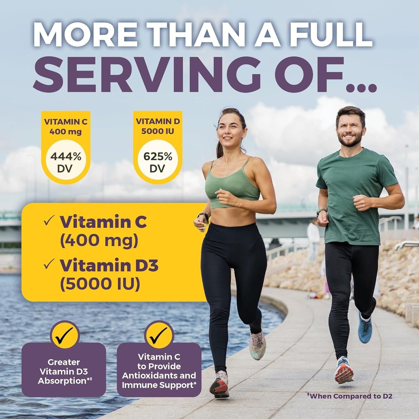 Natural Immune Booster with Vitamin C and Zinc Capsules