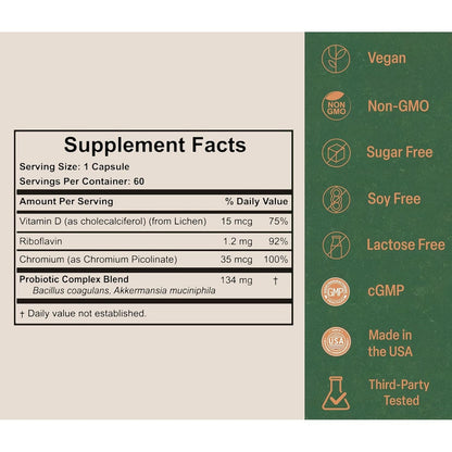 Natural Probiotic for Weight Loss - 60 Capsules