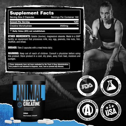 Pure Creatine Monohydrate Pills for Muscle Gain