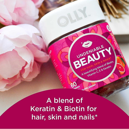 Vitamins Beauty Gummies: Biotin, C & Keratin Supplement
