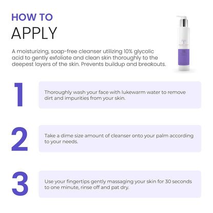 Gentle Exfoliating Face Cleanser for Acne Prone Skin