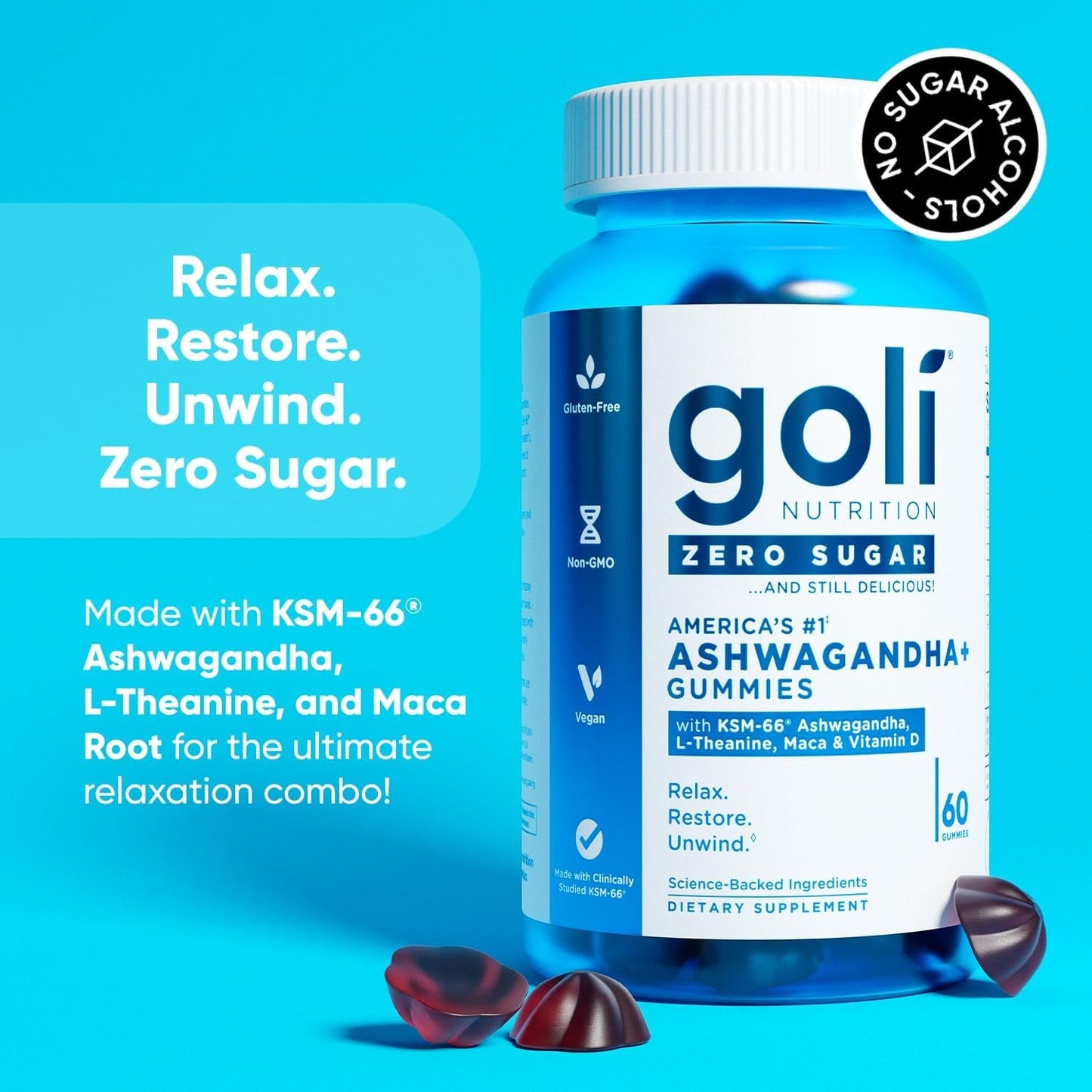 Sugar Free Ashwagandha Gummies for Stress Relief