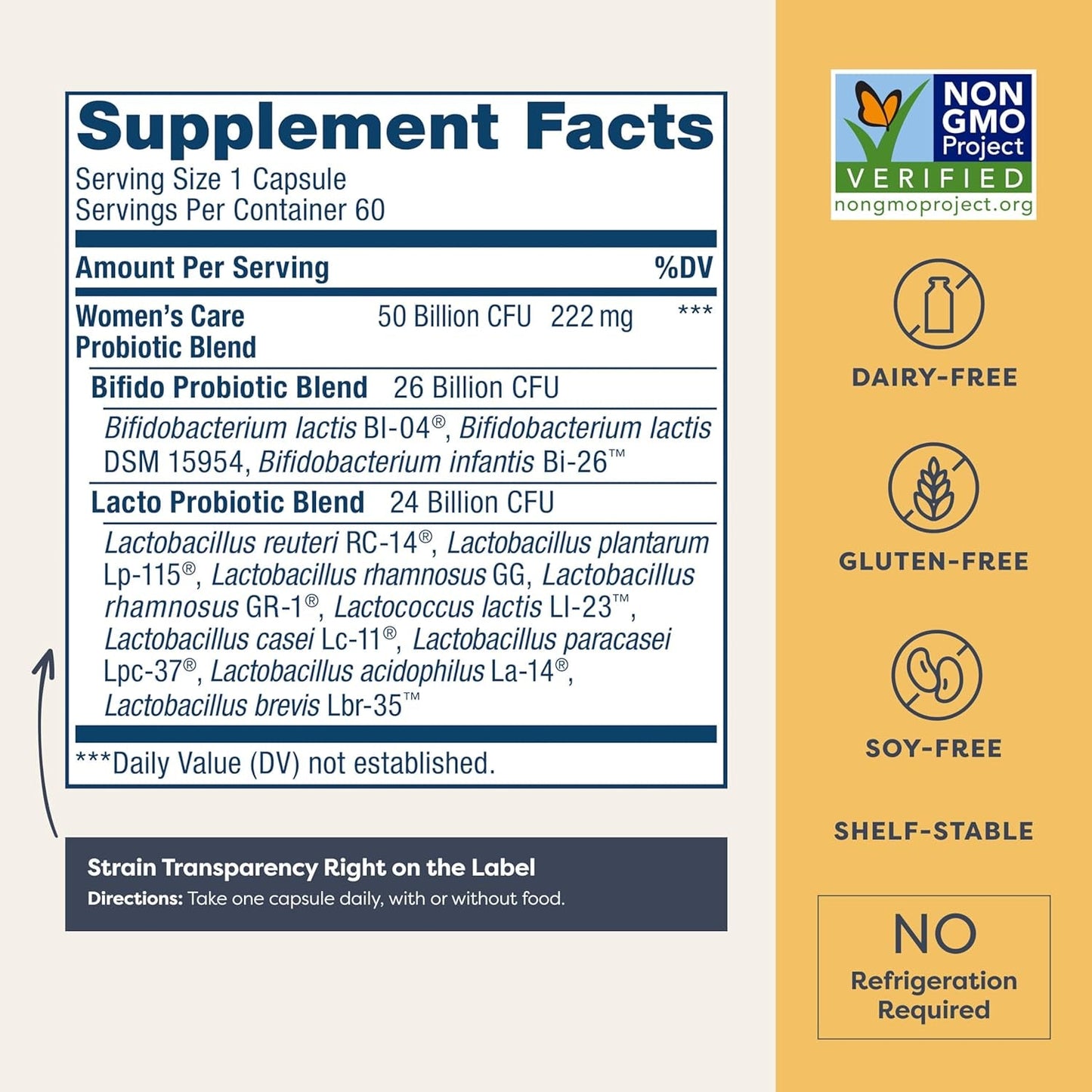 Probiotics for Women - 60 Count, 50 Billion CFU