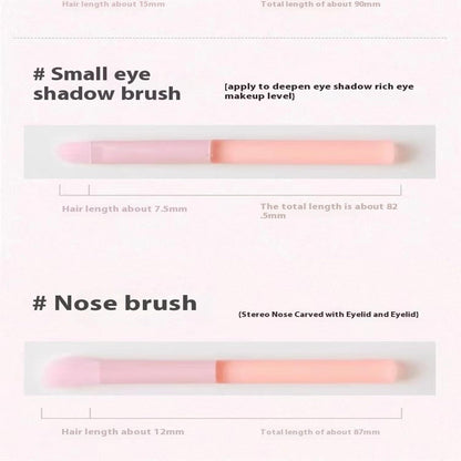 Travel Pink Makeup Brush Kit