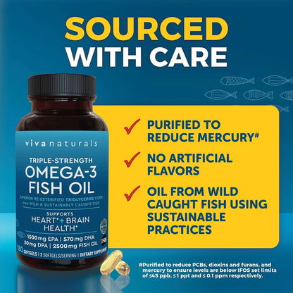 Premium Omega-3 Fish Oil Softgels for Heart Health