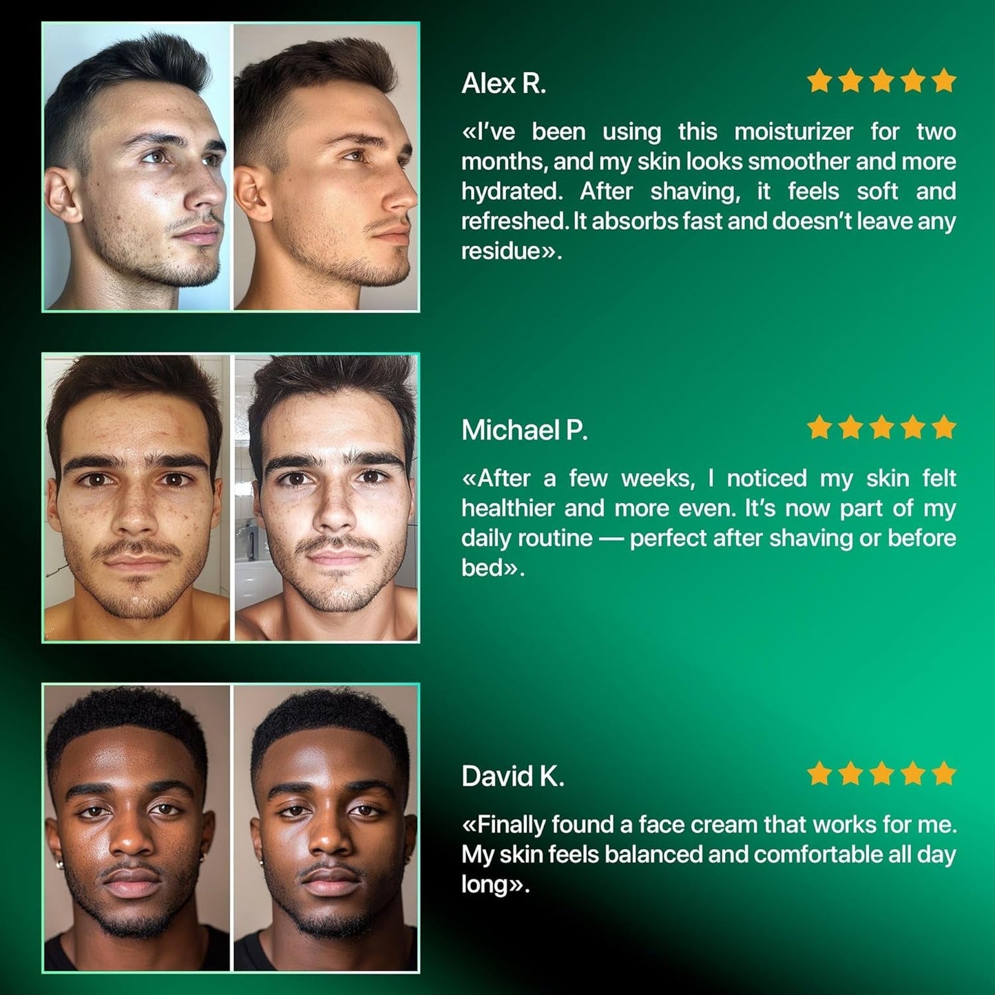 Wingo Mens Face Moisturizer Anti-Aging Cream 55ml - Oil-Free Quick Absorbing Moisture