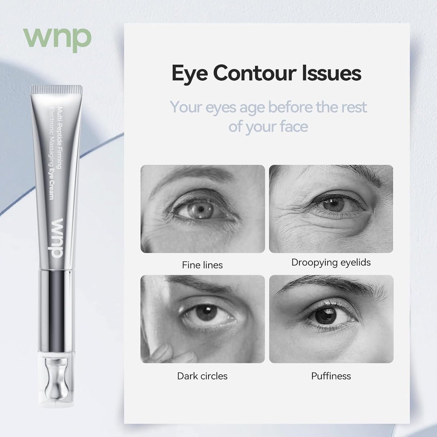 Anti Aging Eye Cream with Massager & Peptides 15g