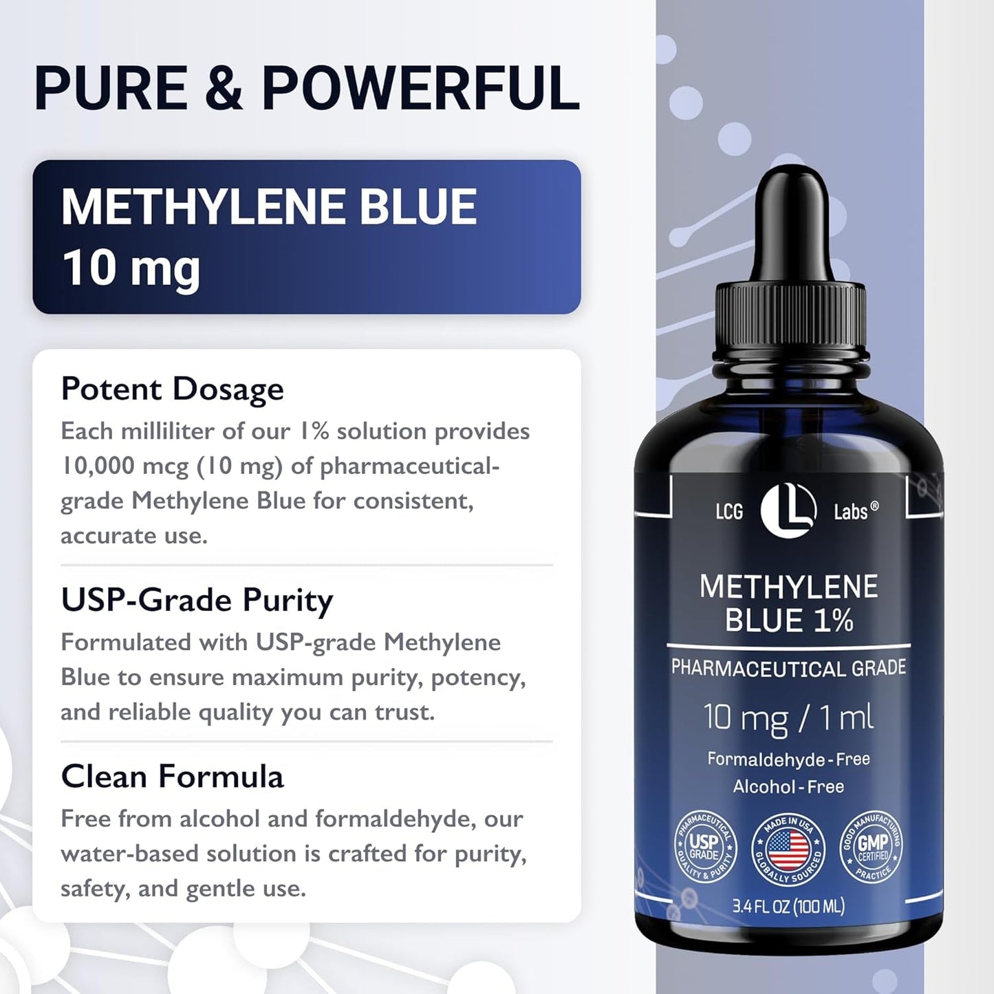 Powerful Methylene Blue Supplement 1% 100ml Energy Boost