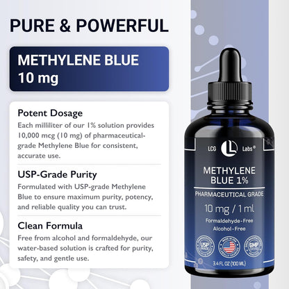 Powerful Methylene Blue Supplement 1% 100ml Energy Boost