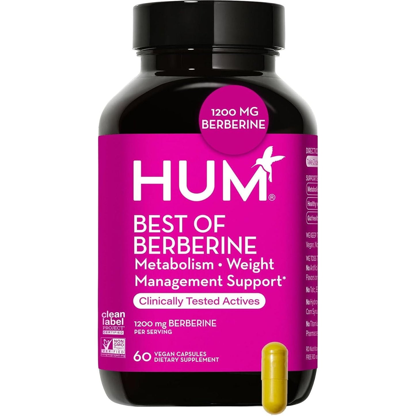 Natural Berberine Supplement - 60 Capsules, Weight Support - Mycosmeticslondon