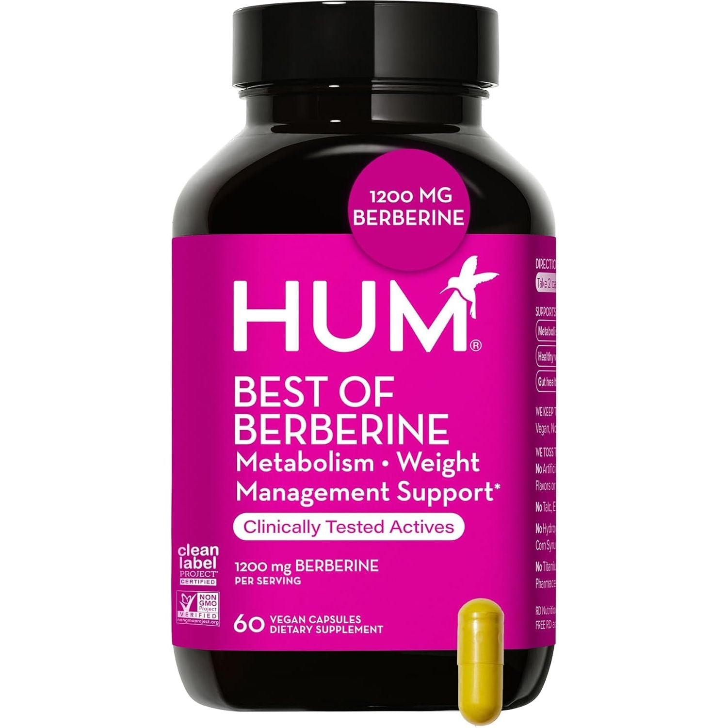 Natural Berberine Supplement - 60 Capsules, Weight Support - Mycosmeticslondon