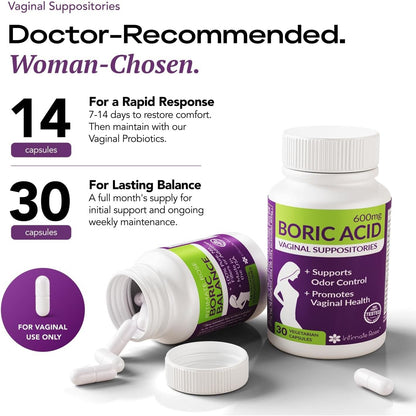 Natural Vaginal Suppositories for pH Balance and Odor Relief