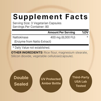 Powerful Nattokinase Capsules for Heart Health