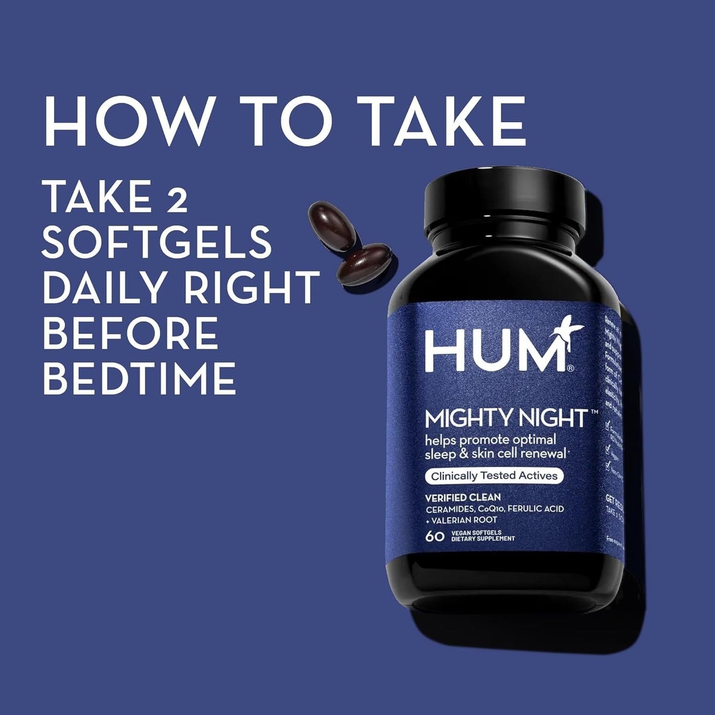 Natural Nighttime Sleep Aid Softgels for Skin Renewal