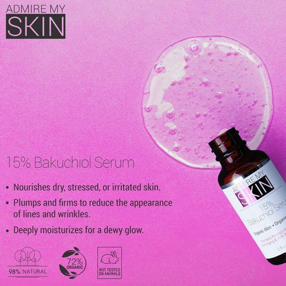 Gentle 15% Bakuchiol Serum - 30ml | Natural Anti Aging Treatment