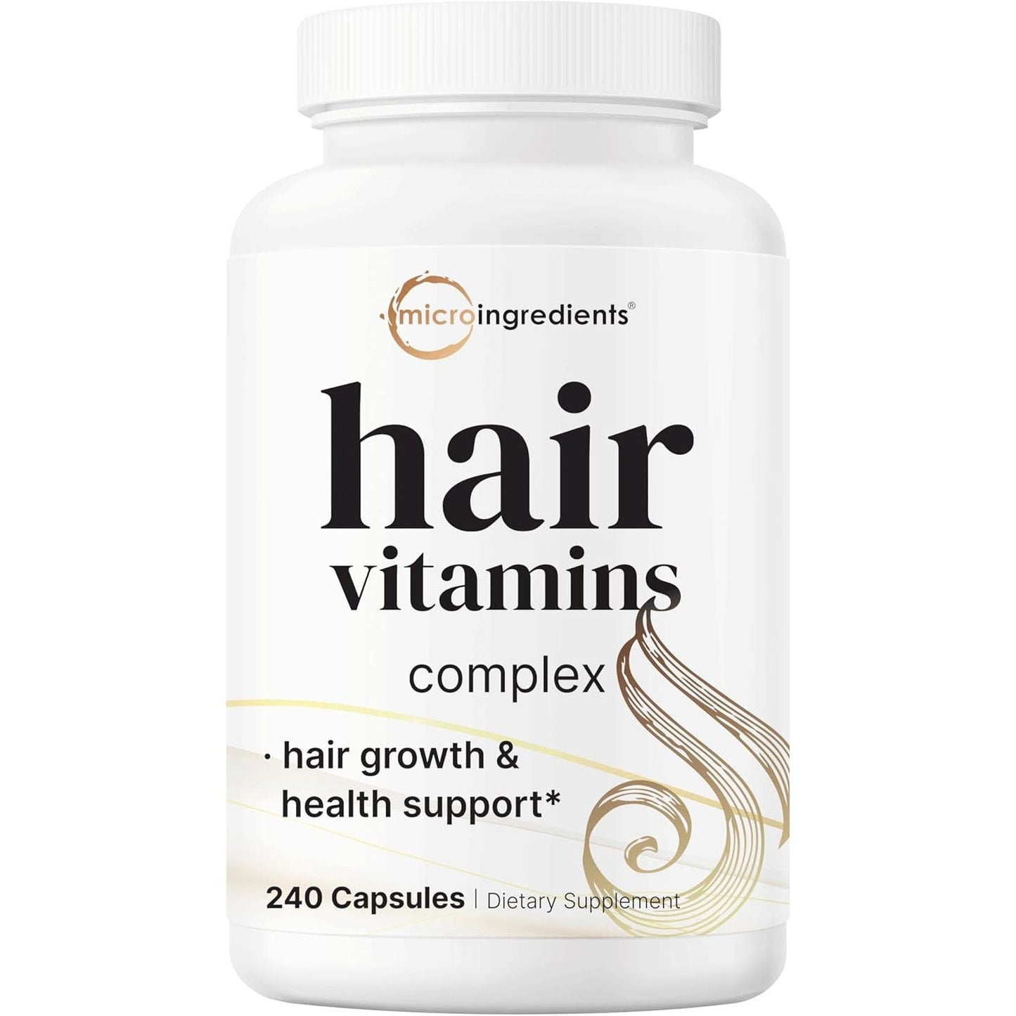 Natural Hair Growth Vitamin Supplement - 240 Capsules - Mycosmeticslondon